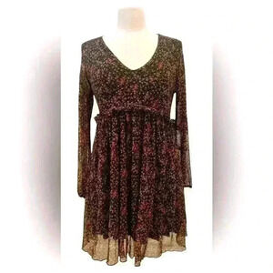 Women’s black floral dress